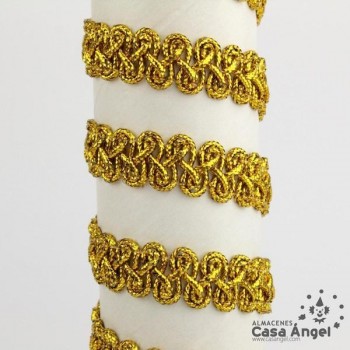 PASAMANERÍA METALIZADA BICOLOR BORDADO ZIGZAG 15mm