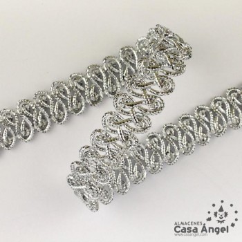 PASAMANERÍA METALIZADA BICOLOR BORDADO ZIGZAG 15mm