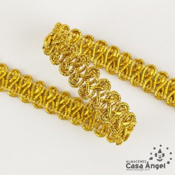 PASAMANERÍA METALIZADA BICOLOR BORDADO ZIGZAG 15mm