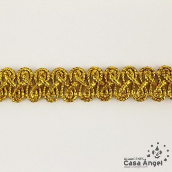 PASAMANERÍA METALIZADA BICOLOR BORDADO ZIGZAG 15mm