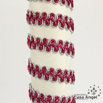 PASAMANERÍA METALIZADA BICOLOR BORDADO ZIGZAG 15mm