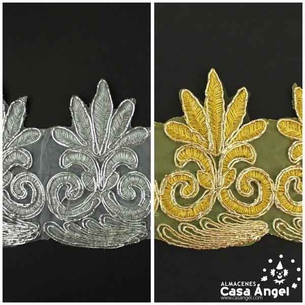 PASAMANERÍA HOJAS LÚREX CORDÓN METALIZADO 9cm
