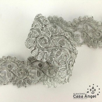 PASAMANERÍA BORDADA CACHEMIR SOPORTE NYLON 45mm