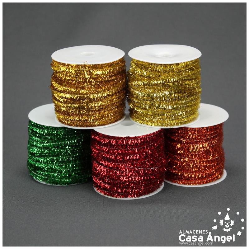 LIMPIA PIPAS LUREX COLORES METÁLICOS ROLLOS 12m