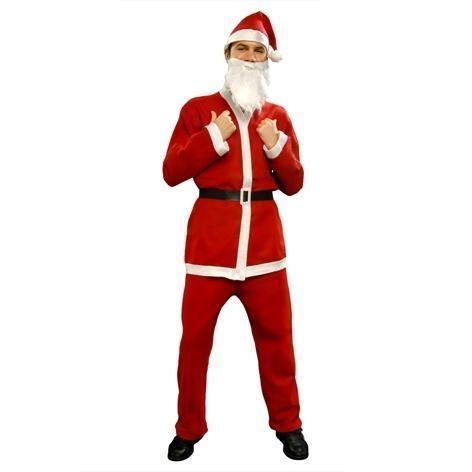 TRAJE PAPÁ NOEL PELO FINO ADULTO UNISEX