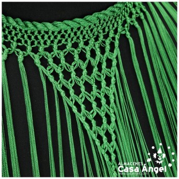 GARGANTILLA FLAMENCA VERDE CON FLECOS DE 60cm