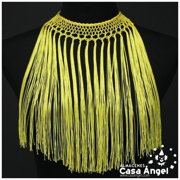 GARGANTILLA DE CORDÓN FLECADO COLOR AMARILLO INFANTIL