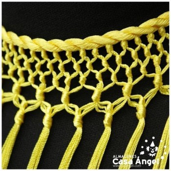 GARGANTILLA DE CORDÓN FLECADO COLOR AMARILLO INFANTIL