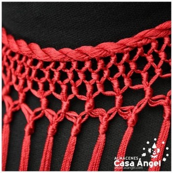 GARGANTILLA DE CORDÓN FLECADO ROJO INFANTIL
