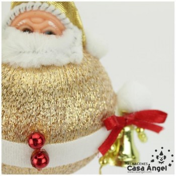 BOLAS PAPÁ NOEL ORO SET 8 UNIDADES