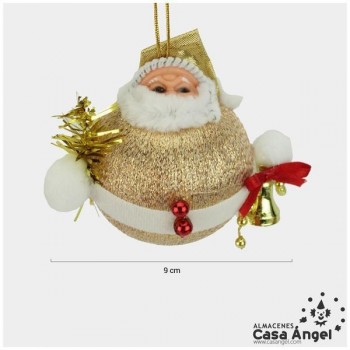BOLAS PAPÁ NOEL ORO SET 8 UNIDADES