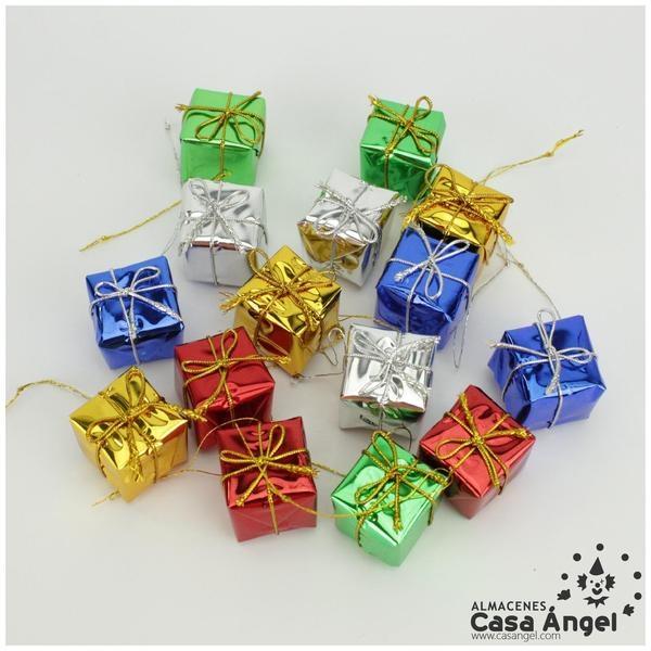 PAQUETES REGALO NAVIDAD 2cm SET DE 15 UNIDADES