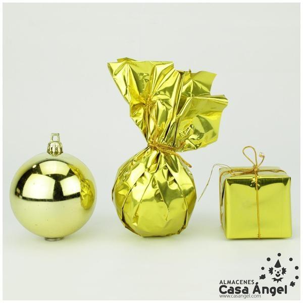 BOLSA DE DECORACIÓN PARA NAVIDAD ORO SET DE 24 UNIDADES