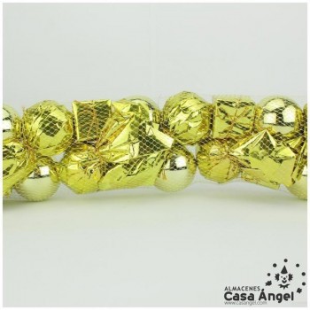 BOLSA DE DECORACIÓN PARA NAVIDAD ORO SET DE 24 UNIDADES