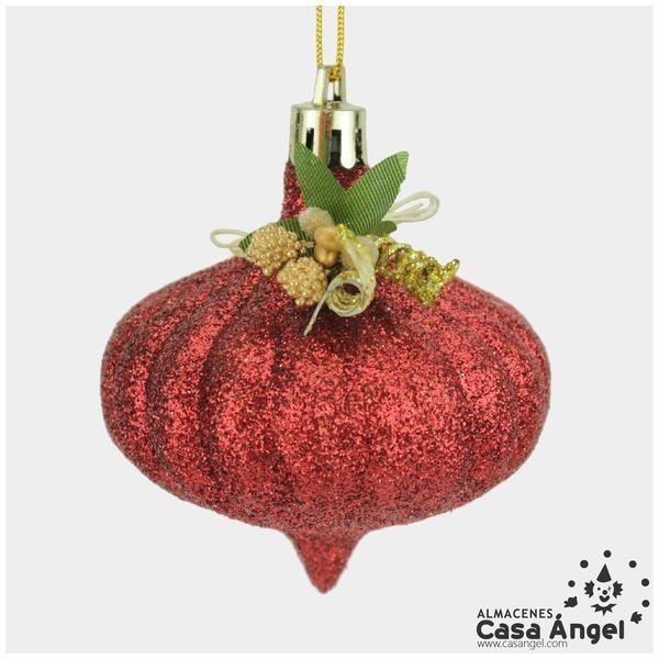 PEONZAS COLGANTE ORO 8cm SET 4 UNIDADES