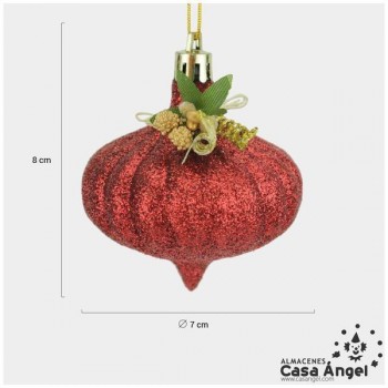 PEONZAS COLGANTE ORO 8cm SET 4 UNIDADES
