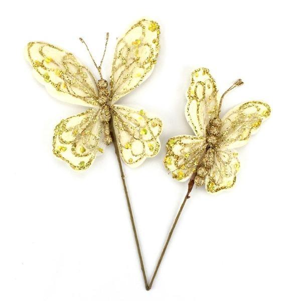 VARITA MARIPOSA GLITTER Y TERCIOPELO 25cm