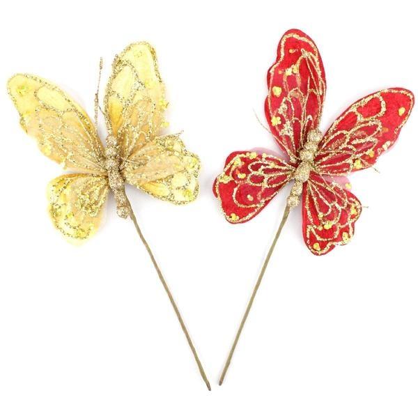 MARIPOSA GLITTER TERCIOPELO 30cm