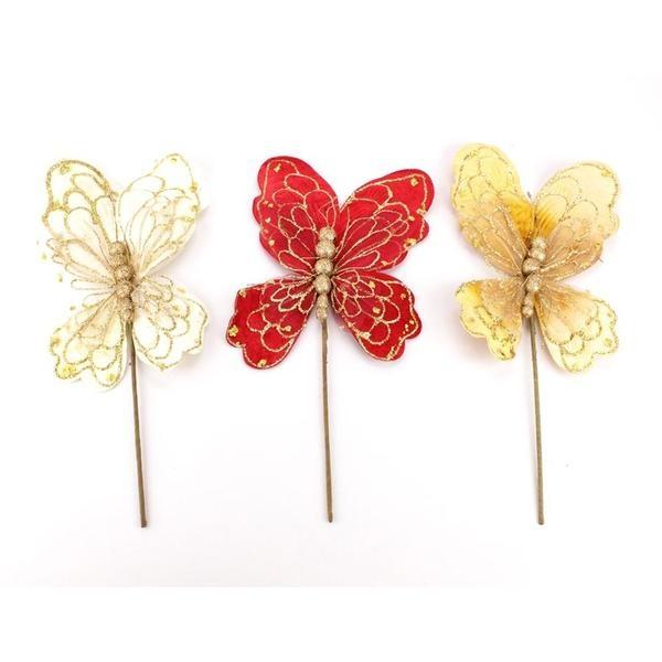 MARIPOSA GLITTER TERCIOPELO 46cm