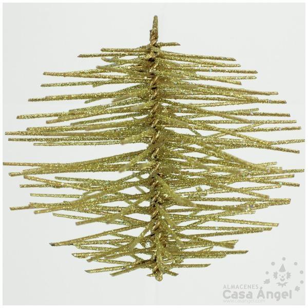 SOL BRILLANTE ORO DECORACIÓN NAVIDAD 13cm SET 3 UNIDADES