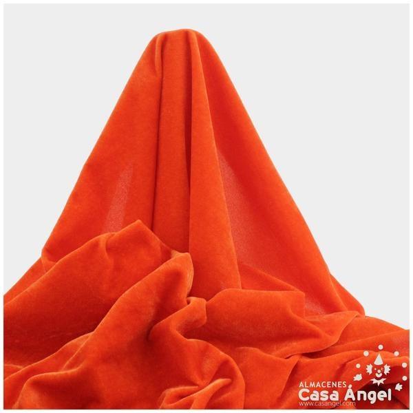 TERCIOPELO ELÁSTICO NARANJA SERIE FERRARI 150cm