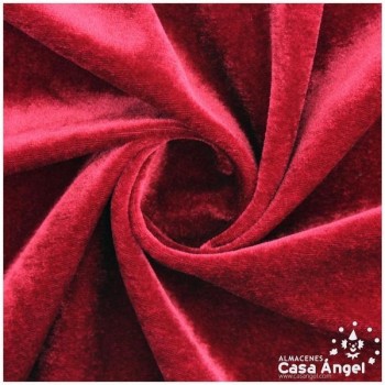 TERCIOPELO ELÁSTICO ROJO RUBÍ SERIE FERRARI 150cm