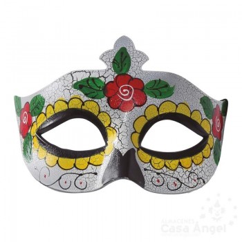 ANTIFAZ DE CATRINA CON DETALLES ESTILO PINCELADAS