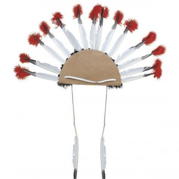 PENACHO INDIO PLUMAS DE PUNTA ROJA