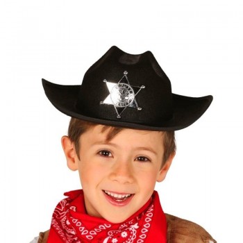 SOMBRERO VAQUERO INFANTIL COLOR NEGRO