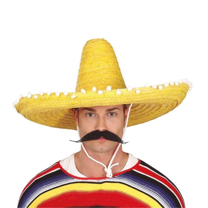 SOMBRERO MEXICANO AMARILLO DE PAJA 45cm