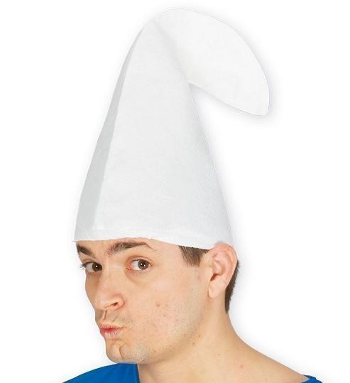SOMBRERO DE GNOMO O PITUFO BLANCO
