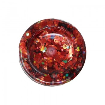 BOTE DE GLITTER CON GEL COLOR ROJO 20gr