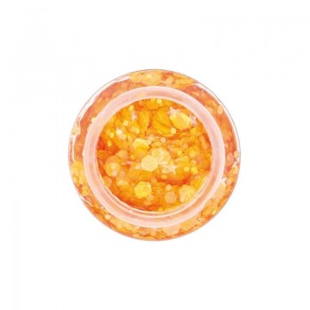 BOTE DE GLITTER CON GEL COLOR NARANJA 20gr