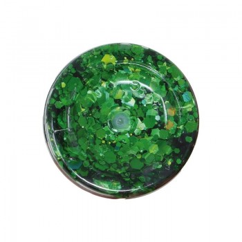 BOTE DE GLITTER CON GEL COLOR VERDE OSCURO 20gr