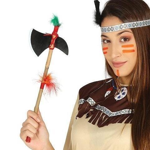 HACHA DE INDIO CON PLUMAS 35cm