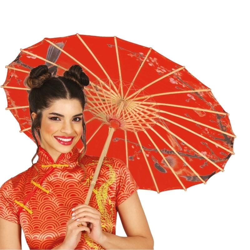 SOMBRILLA JAPONESA EN COLOR ROJO 82cm