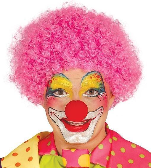PELUCA PAYASO RIZADA ROSA