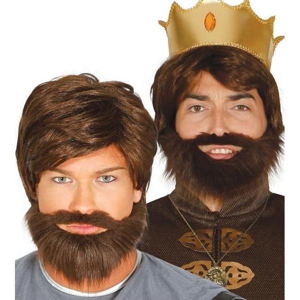 PELUCA Y BARBA CASTAÑA