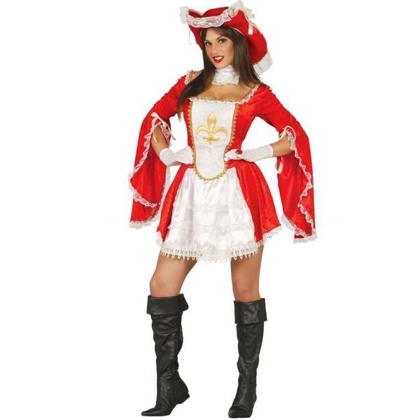 DISFRAZ MOSQUETERA ROJA ADULTO