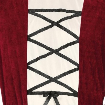 TRAJE DE POSADERO MEDIEVAL CON CHALECO GRANATE PARA HOMBRE