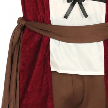 TRAJE DE POSADERO MEDIEVAL CON CHALECO GRANATE PARA HOMBRE