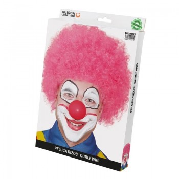 PELUCA ROSA CHICLE DE PELO RIZADO