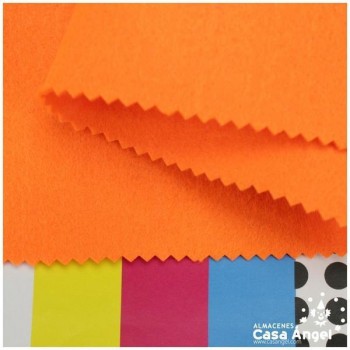 FIELTRO ACRÍLICO NARANJA FLÚOR 90cm