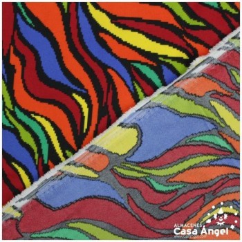 STRECH ESTAMPADO MANCHAS MULTICOLOR SERIE FIESTA 150cm