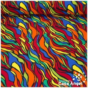 STRECH ESTAMPADO MANCHAS MULTICOLOR SERIE FIESTA 150cm