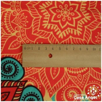 STRECH ESTAMPADO DE MANDALAS MULTICOLOR SERIE FIESTA 150cm