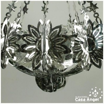 LÁMPARA COLGANTE PLATA 92cm