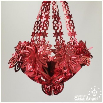 LÁMPARA COLGANTE ROJO 92cm
