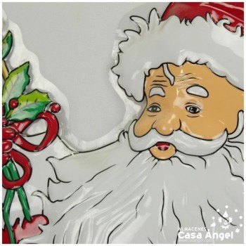 DECORACIÓN PARED PAPÁ NOEL CON SACO 74cm
