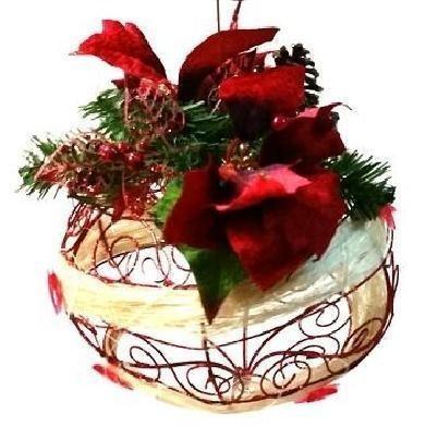REPIOLA NAVIDAD GLITTER ESPIRAL ROJO 20cm
